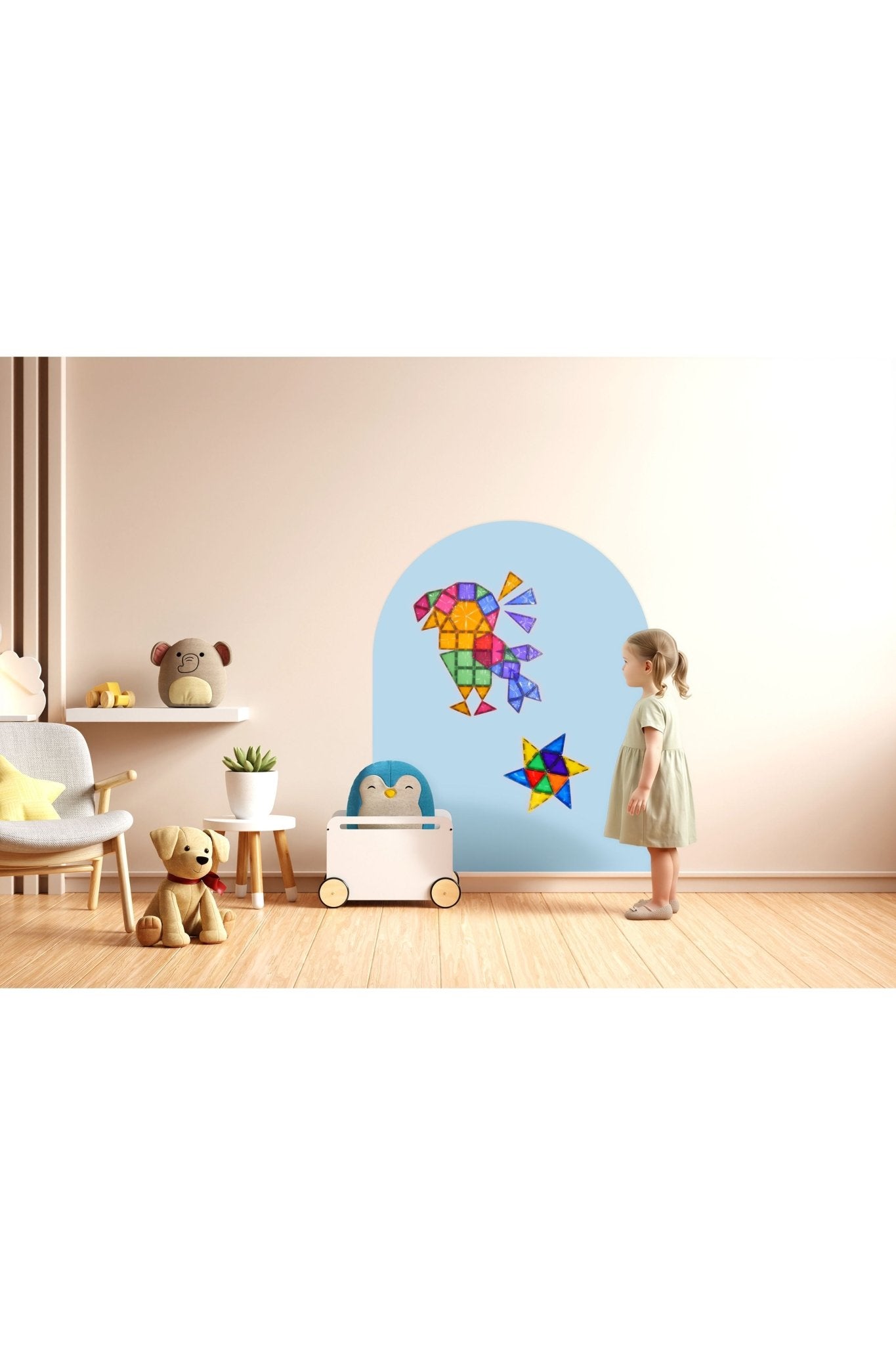 Magnetische Muursticker 95x75cm | Clever Blue van Cleverclixx | Kids Conceptstore Le Fanfare