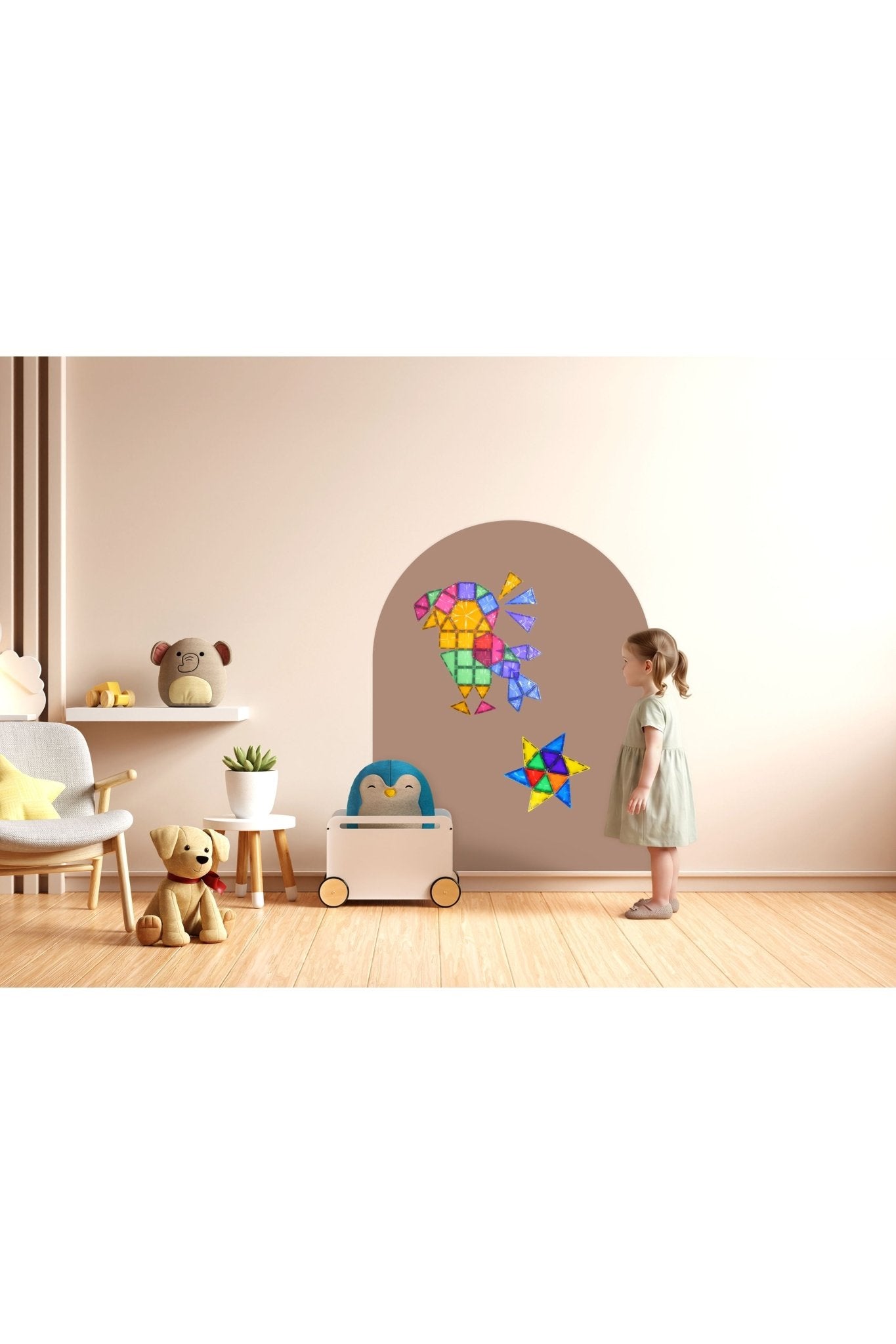 Magnetische muursticker 95x75cm | Mocha Cream van Cleverclixx | Kids Conceptstore Le Fanfare