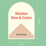 Magnetische Muursticker 95x75cm | Soft Nude van Cleverclixx | Kids Conceptstore Le Fanfare