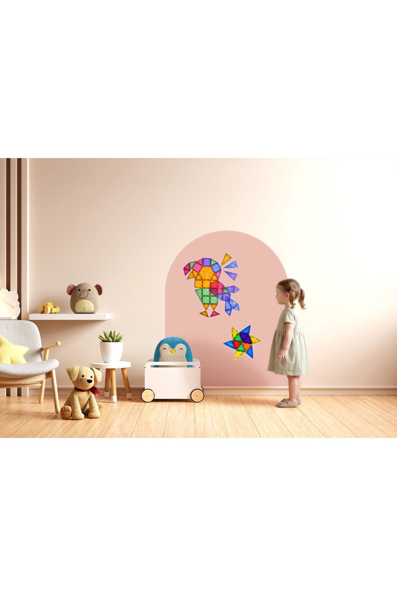 Magnetische Muursticker 95x75cm | Soft Nude van Cleverclixx | Kids Conceptstore Le Fanfare