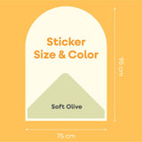 Magnetische Muursticker 95x75cm | Soft Olive van Cleverclixx | Kids Conceptstore Le Fanfare