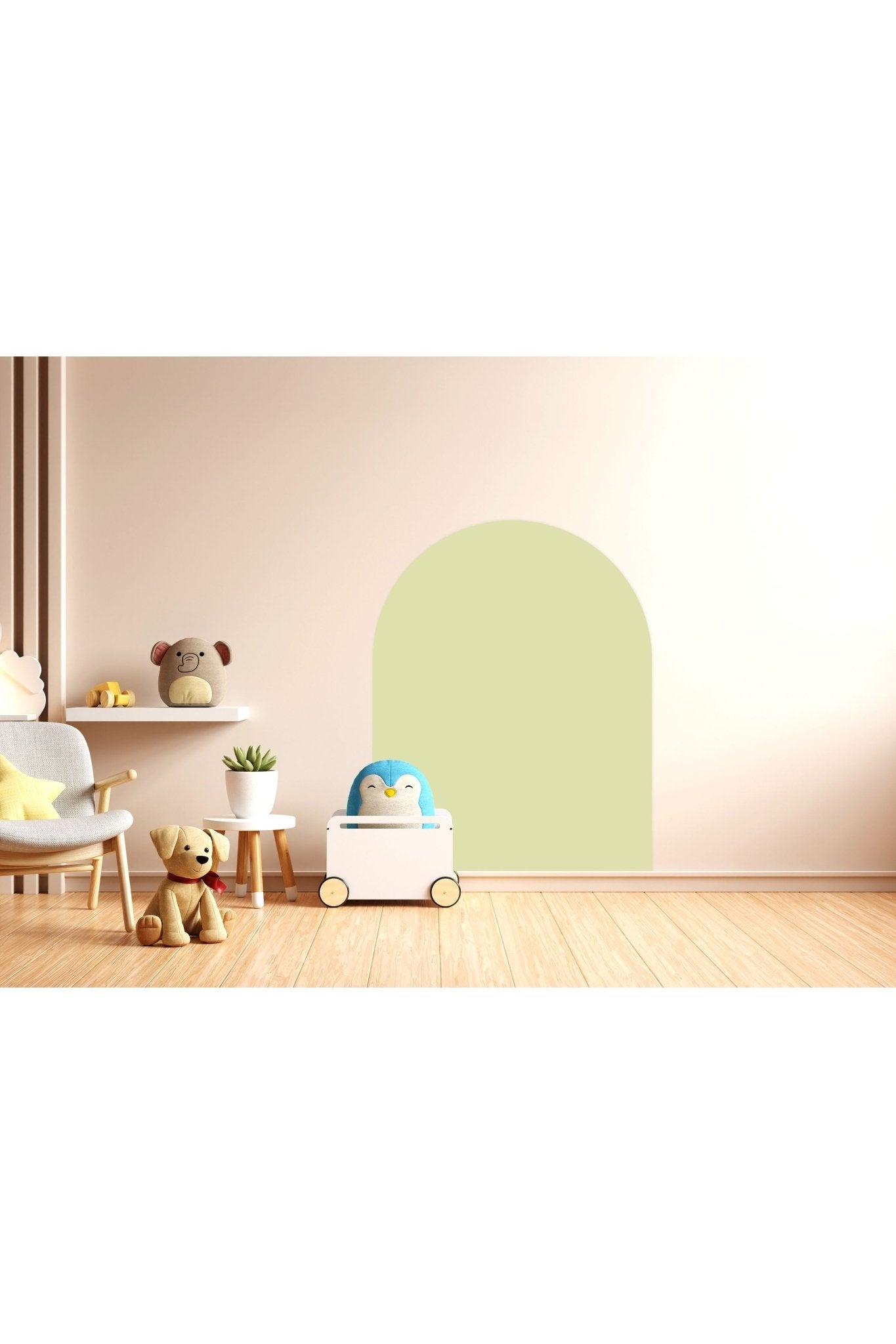 Magnetische Muursticker 95x75cm | Soft Olive van Cleverclixx | Kids Conceptstore Le Fanfare