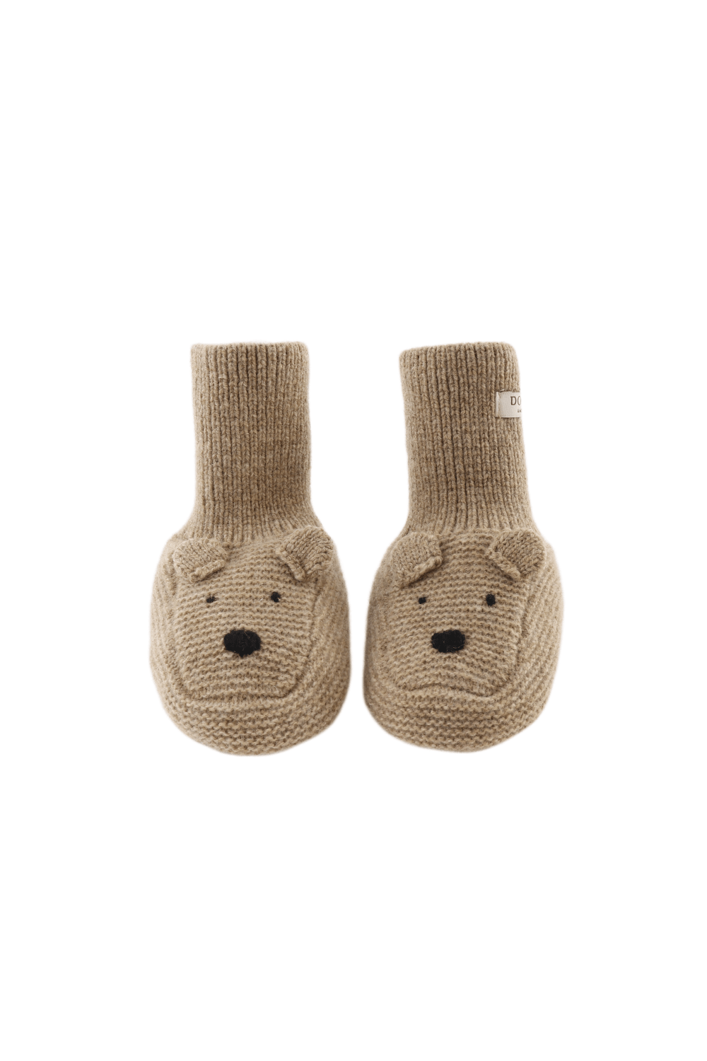 Maicer Merino Wool Booties | Bear - Milk Chocolate Melange van Donsje Amsterdam | Kids Conceptstore Le Fanfare