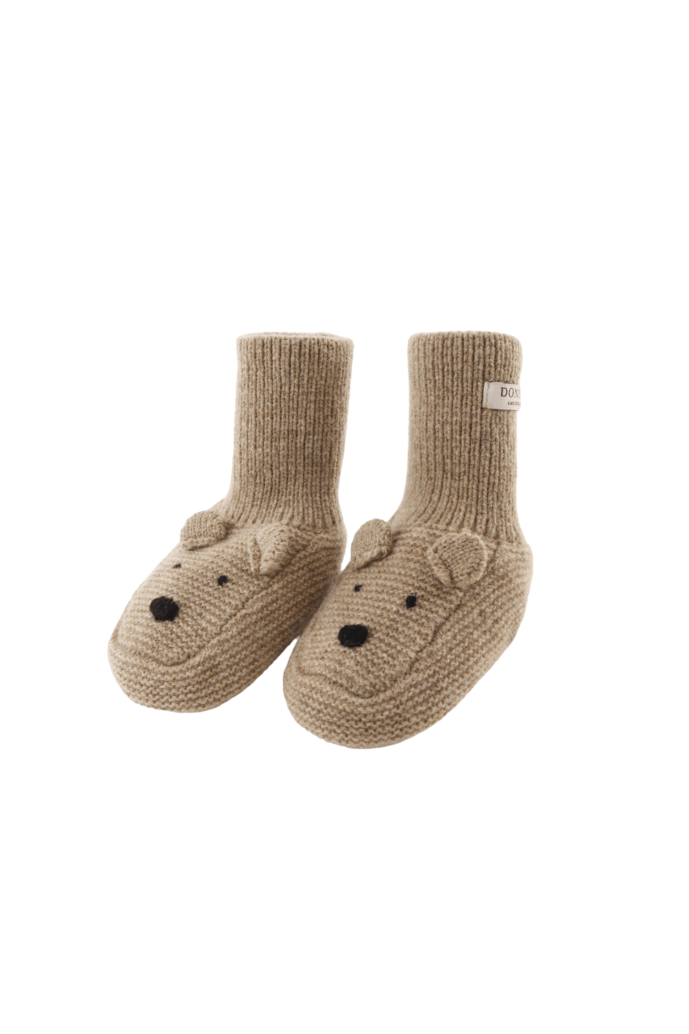 Maicer Merino Wool Booties | Bear - Milk Chocolate Melange van Donsje Amsterdam | Kids Conceptstore Le Fanfare