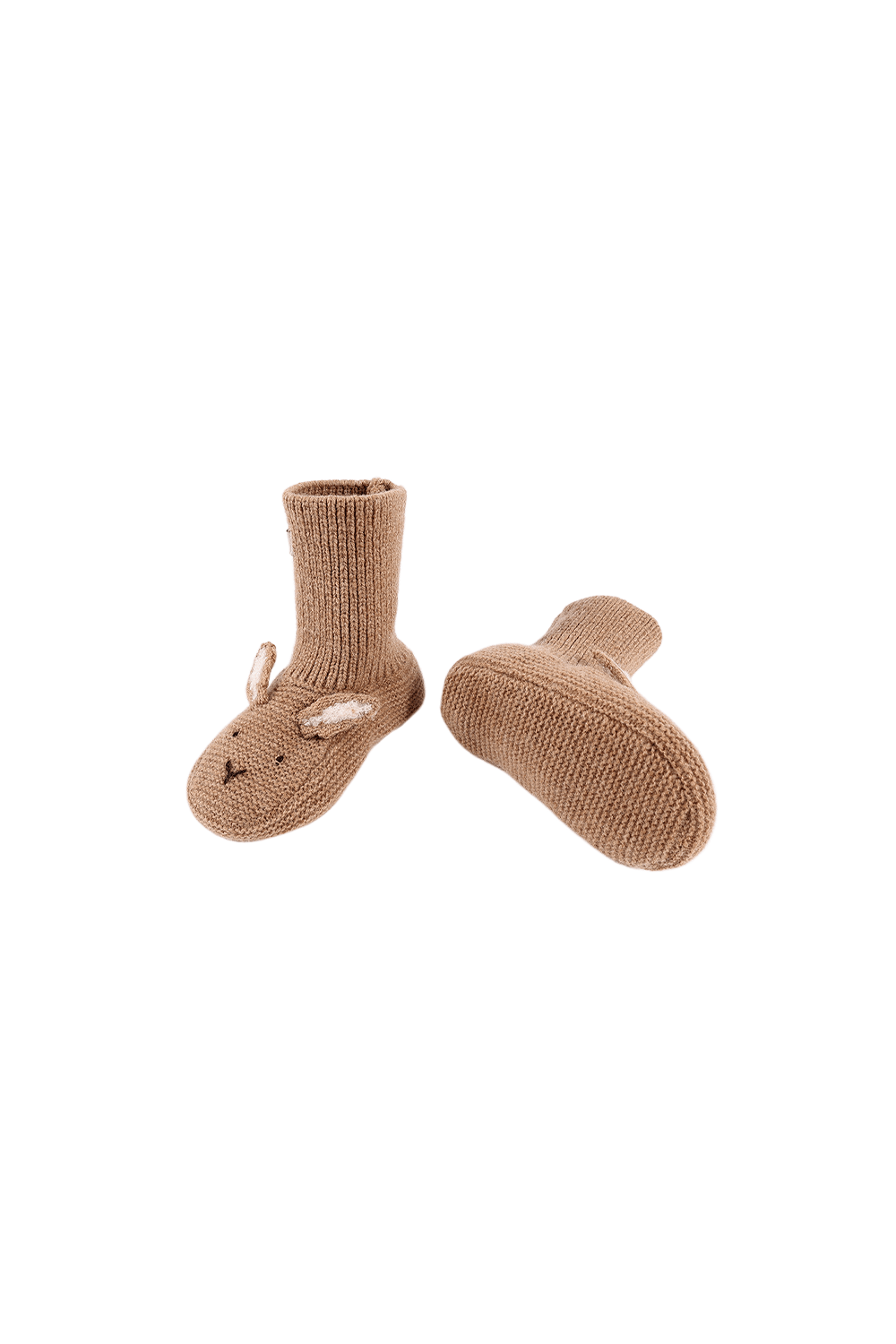 Maicer Merino Wool Booties | Fluffy Bunny - Hazelnut van Donsje Amsterdam | Kids Conceptstore Le Fanfare