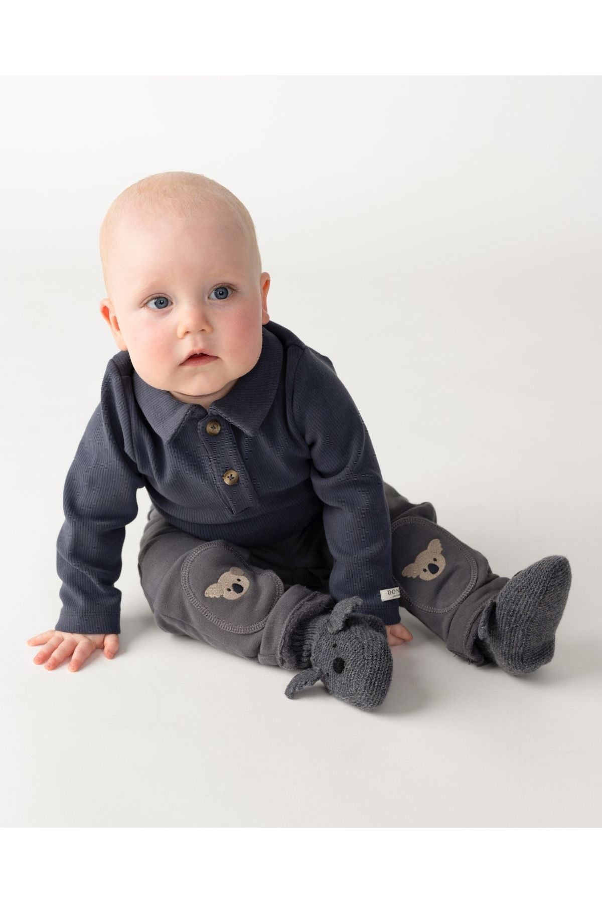 Maicer Merino Wool Booties | Koala - Cloudy Grey Melange van Donsje Amsterdam | Kids Conceptstore Le Fanfare