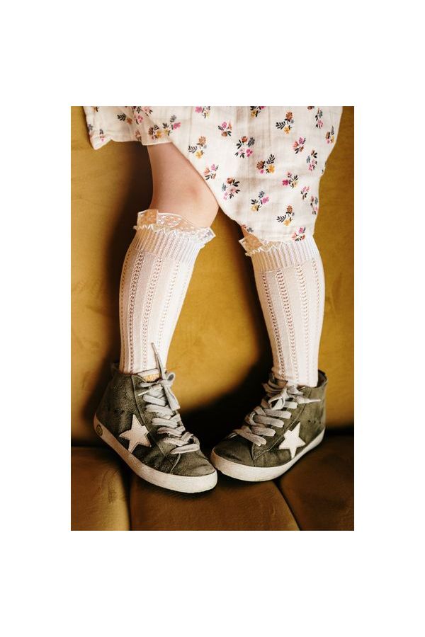 Marie-Léonie - Lightweight Openwork Knee Socks - Doux Agneaux van Collegien | Kids Conceptstore Le Fanfare
