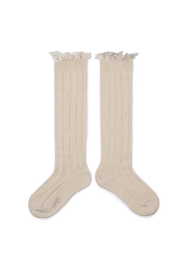 Marie-Léonie - Lightweight Openwork Knee Socks - Doux Agneaux van Collegien | Kids Conceptstore Le Fanfare