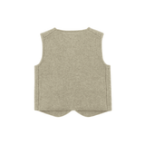 Maurtis Merino Wool Gilet - Light Grey Melange van Donsje Amsterdam | Kids Conceptstore Le Fanfare