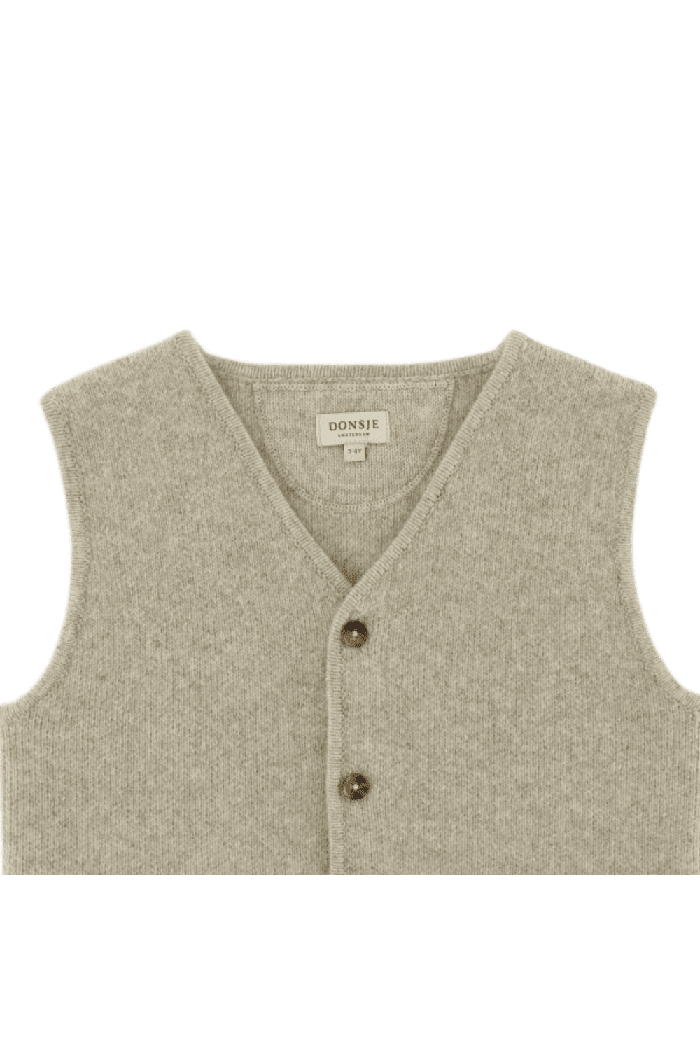Maurtis Merino Wool Gilet - Light Grey Melange van Donsje Amsterdam | Kids Conceptstore Le Fanfare