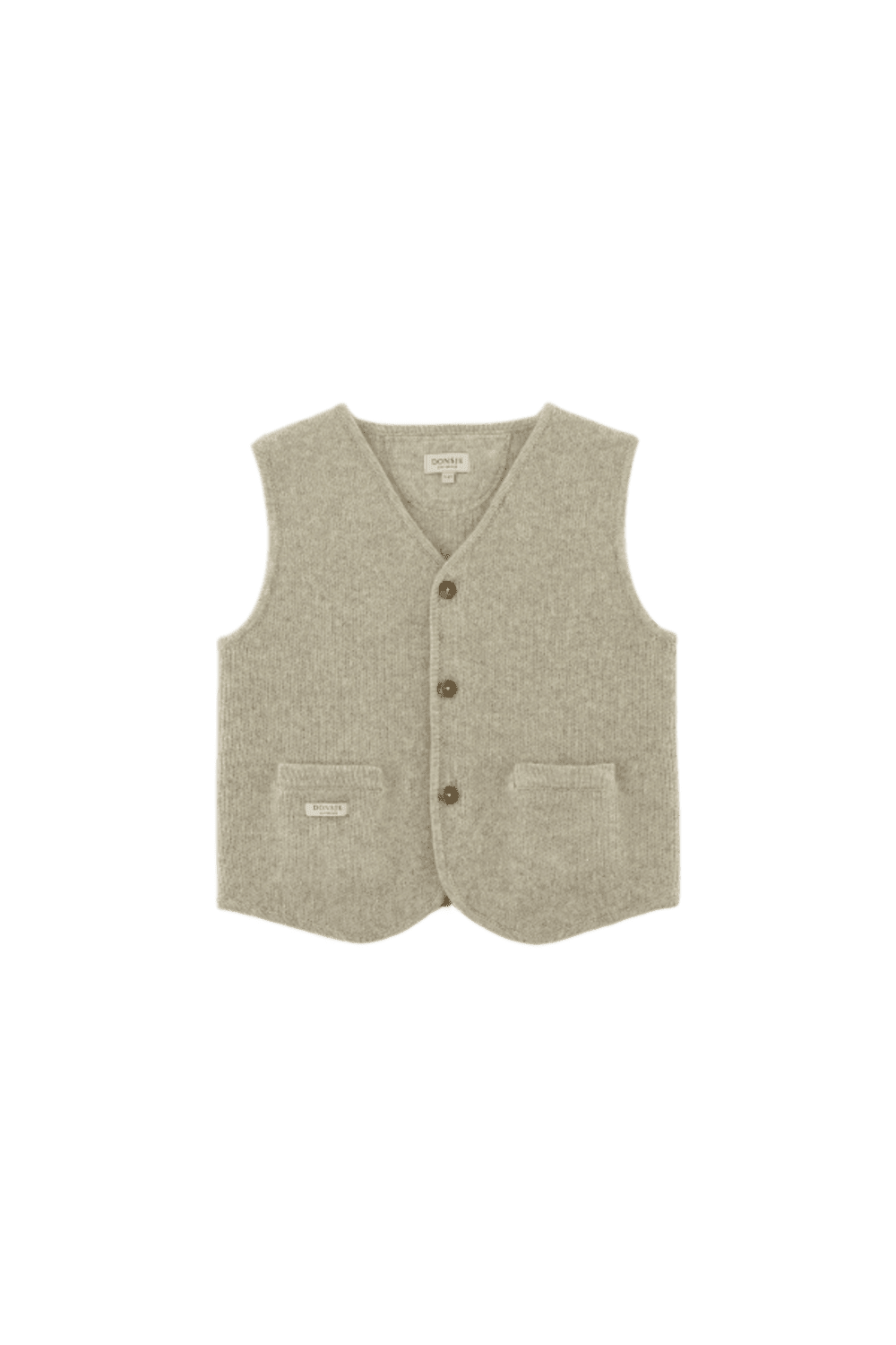 Maurtis Merino Wool Gilet - Light Grey Melange van Donsje Amsterdam | Kids Conceptstore Le Fanfare