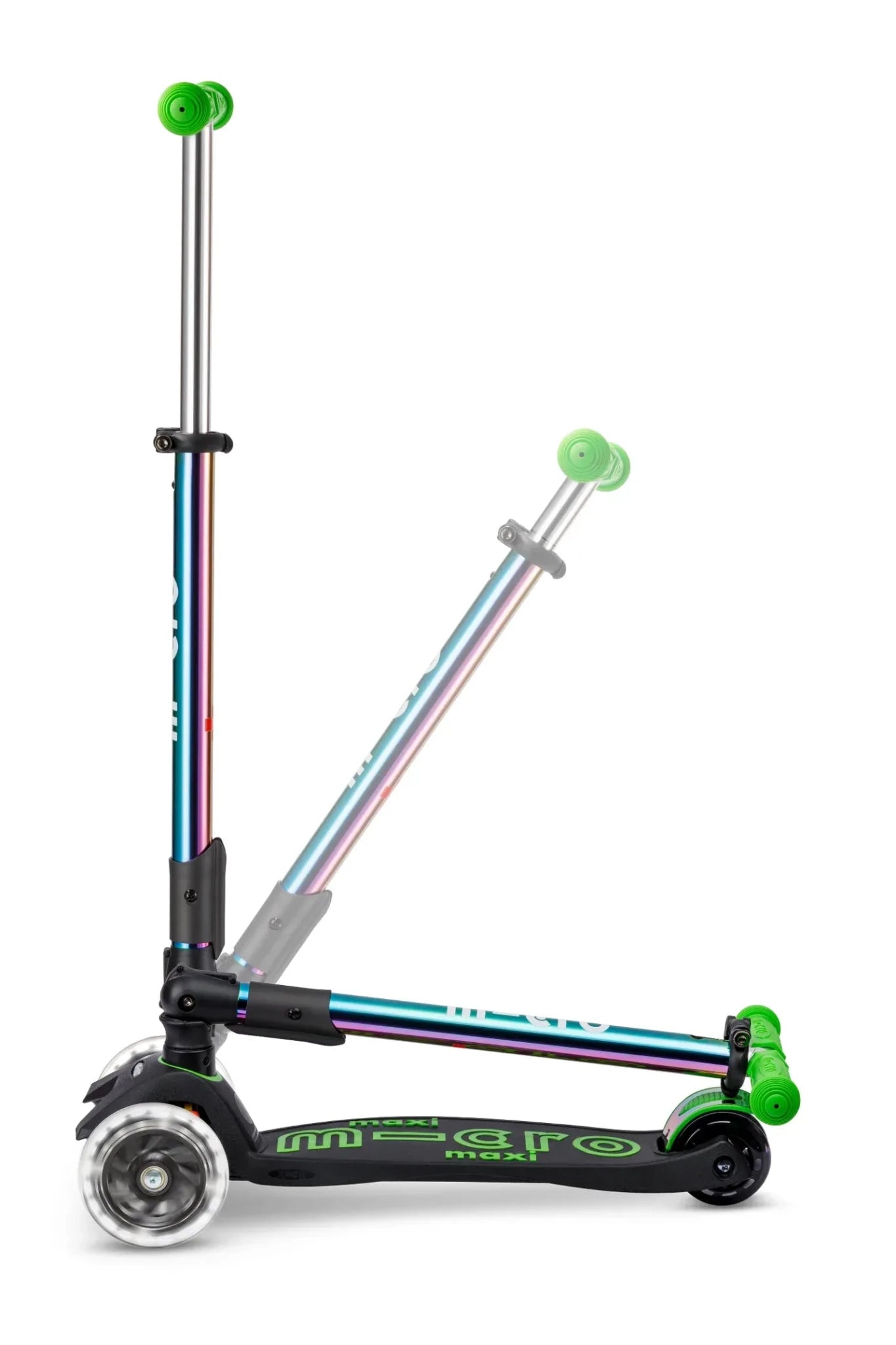 Maxi Micro Foldable LED Neochrome green van Micro Step | Kids Conceptstore Le Fanfare