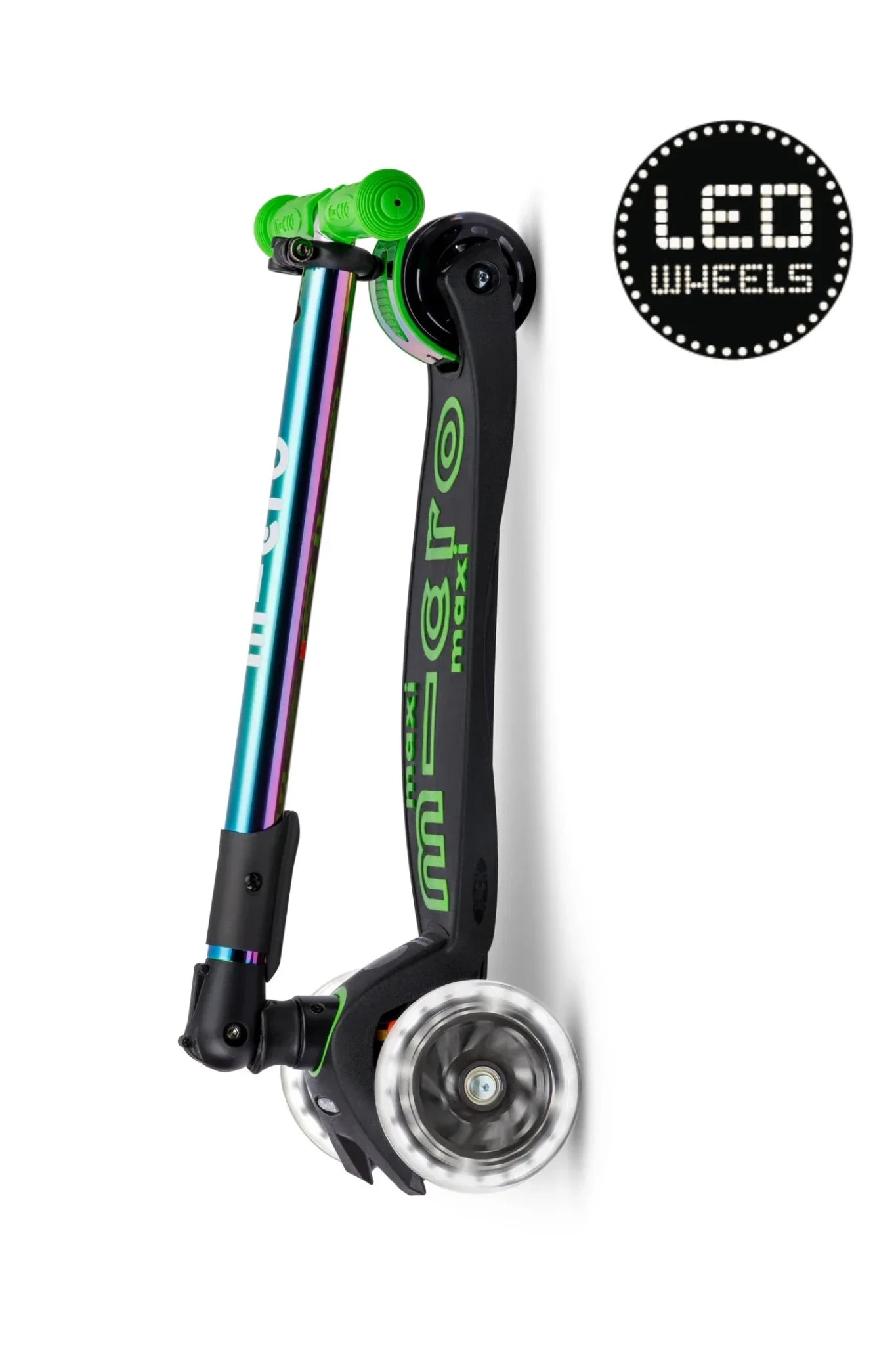 Maxi Micro Foldable LED Neochrome green van Micro Step | Kids Conceptstore Le Fanfare