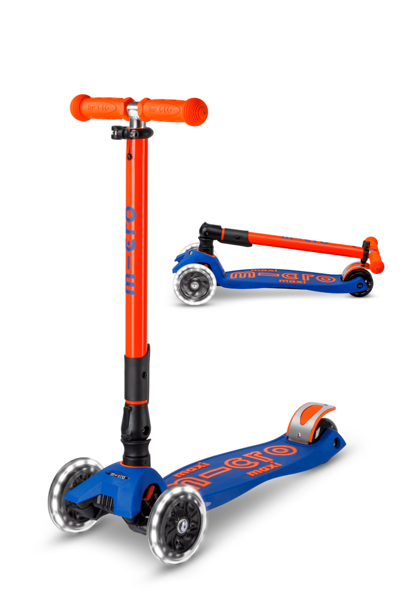 Maxi Micro inklapbaar LED - Blauw oranje Neon van Micro Step | Kids Conceptstore Le Fanfare