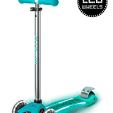 Maxi Micro step Deluxe Glow Plus LED - Aqua Mint van Micro Step | Kids Conceptstore Le Fanfare