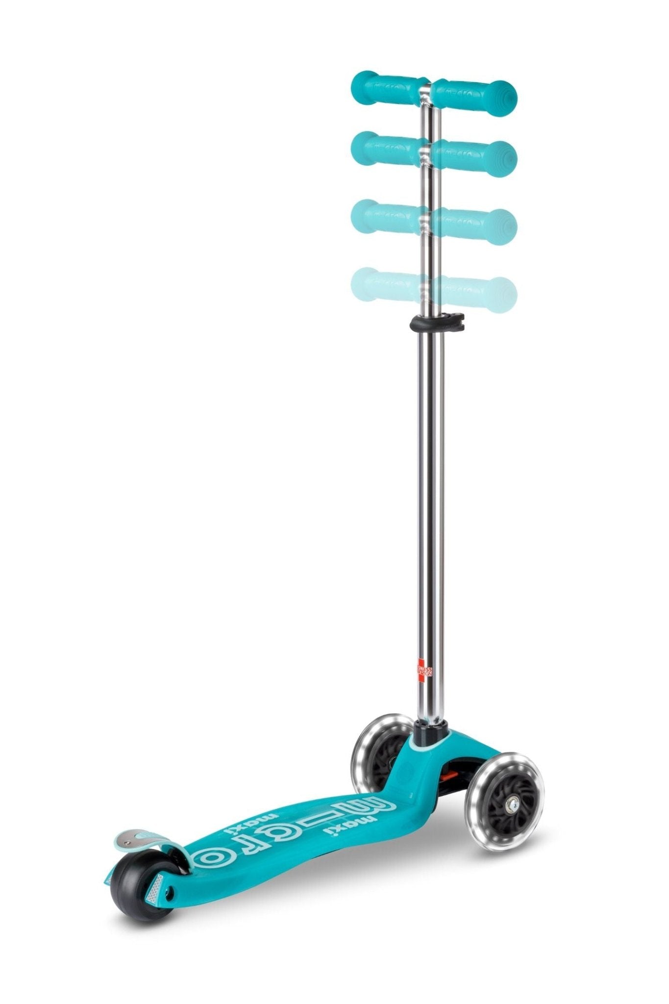 Maxi Micro step Deluxe Glow Plus LED - Aqua Mint van Micro Step | Kids Conceptstore Le Fanfare