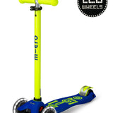 Maxi Micro step Deluxe LED blauw geel neon van Micro Step | Kids Conceptstore Le Fanfare