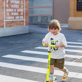 Maxi Micro step Deluxe LED blauw geel neon van Micro Step | Kids Conceptstore Le Fanfare