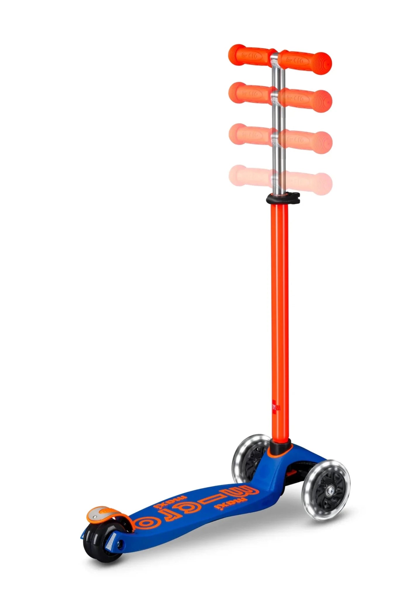 Maxi Micro step Deluxe LED blauw oranje neon van Micro Step | Kids Conceptstore Le Fanfare