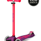 Maxi Micro step Deluxe LED paars roze neon van Micro Step | Kids Conceptstore Le Fanfare