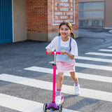 Maxi Micro step Deluxe LED paars roze neon van Micro Step | Kids Conceptstore Le Fanfare