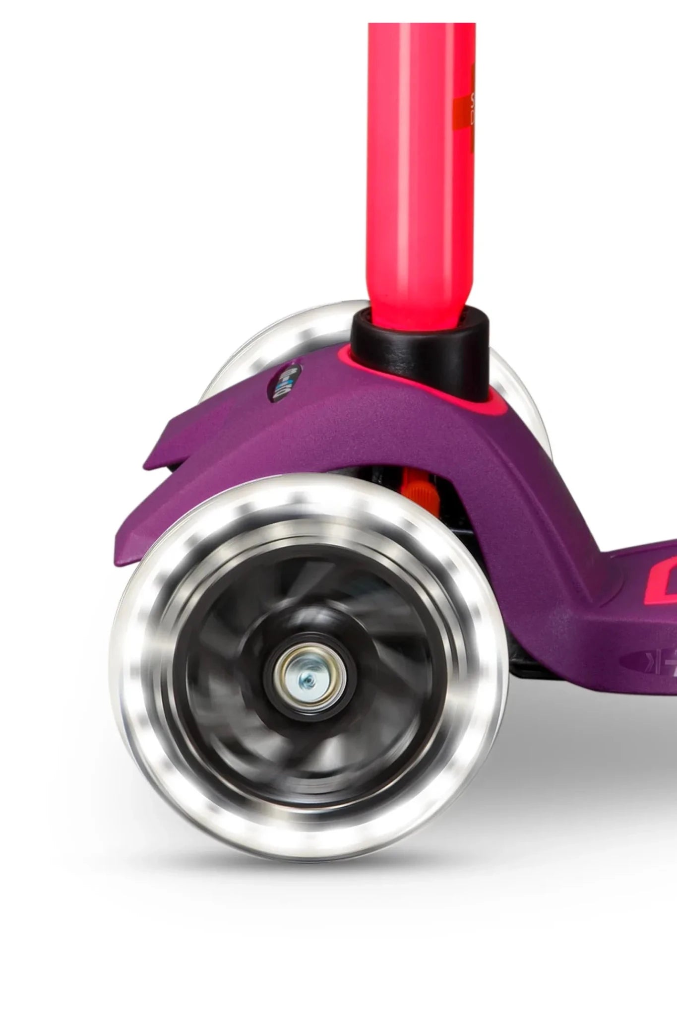 Maxi Micro step Deluxe LED paars roze neon van Micro Step | Kids Conceptstore Le Fanfare
