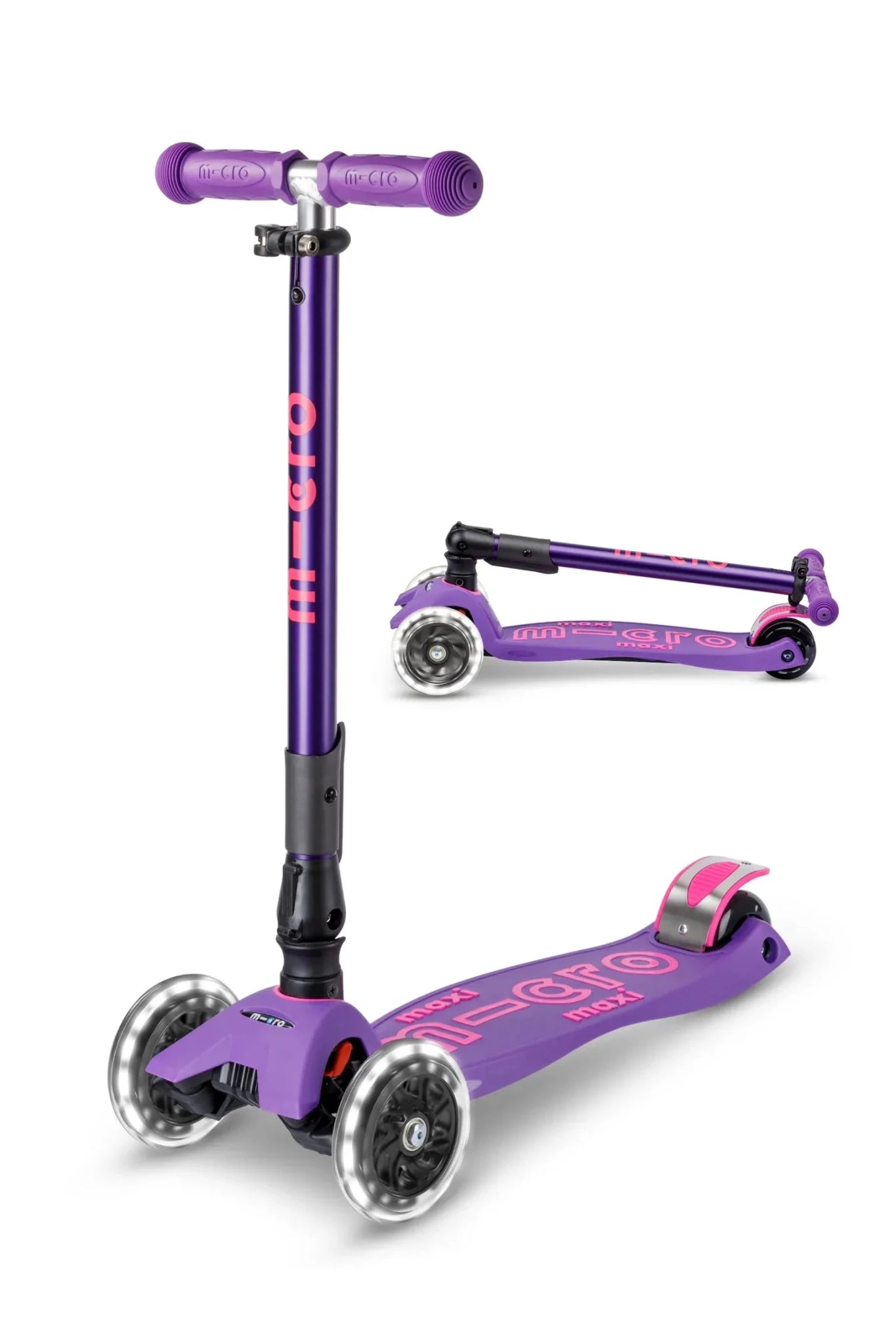 Maxi Micro Step Foldable LED Purple van Micro Step | Kids Conceptstore Le Fanfare