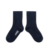 Chamois - Chaussettes a cotes cachemire et laine Merinos - Douce Nuit