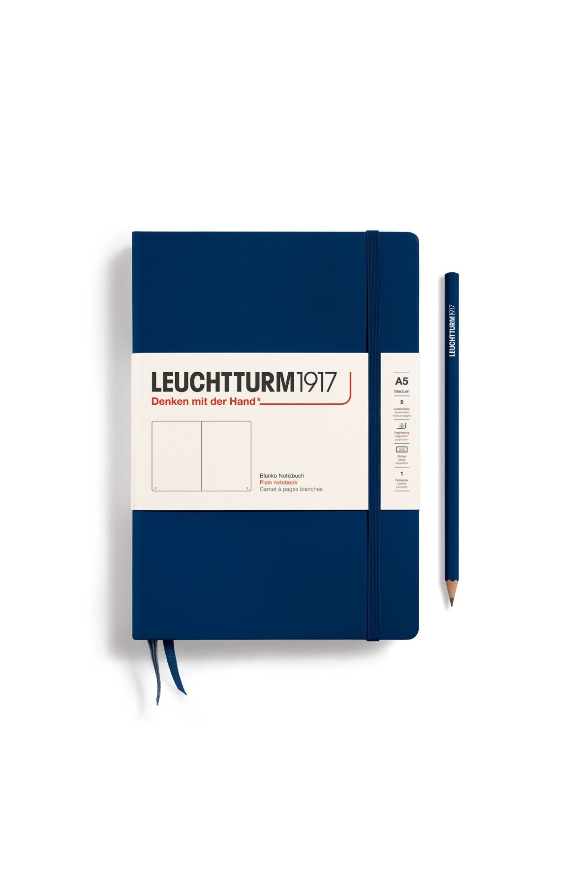 Medium navy, plain van LEUCHTTURM1917 | Kids Conceptstore Le Fanfare