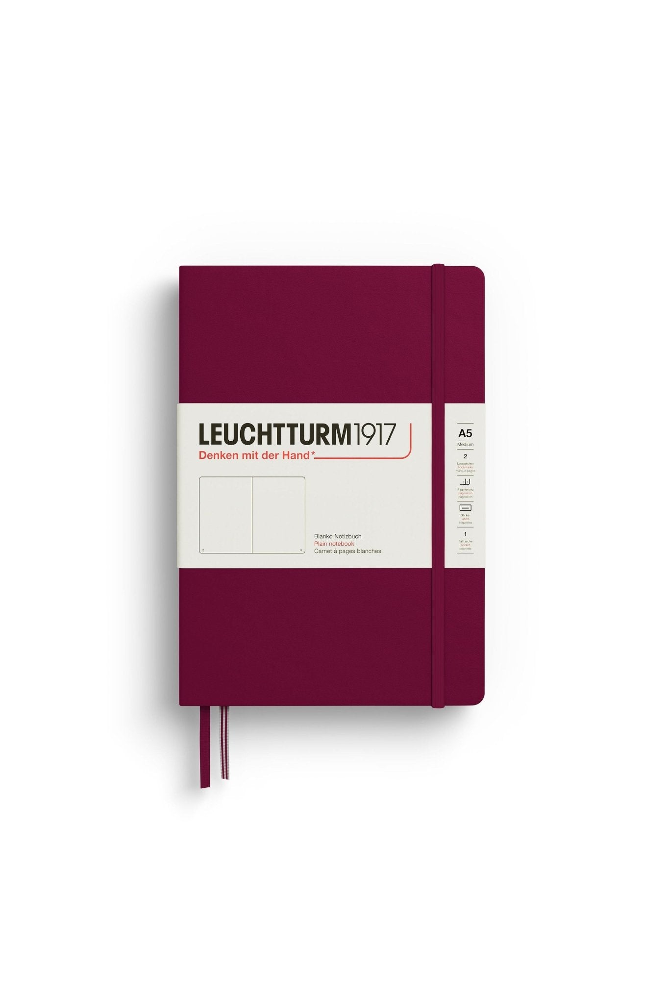 Medium port red, plain van LEUCHTTURM1917 | Kids Conceptstore Le Fanfare