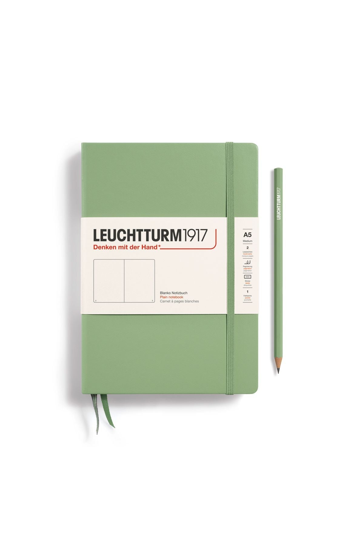 Medium sage, plain van LEUCHTTURM1917 | Kids Conceptstore Le Fanfare