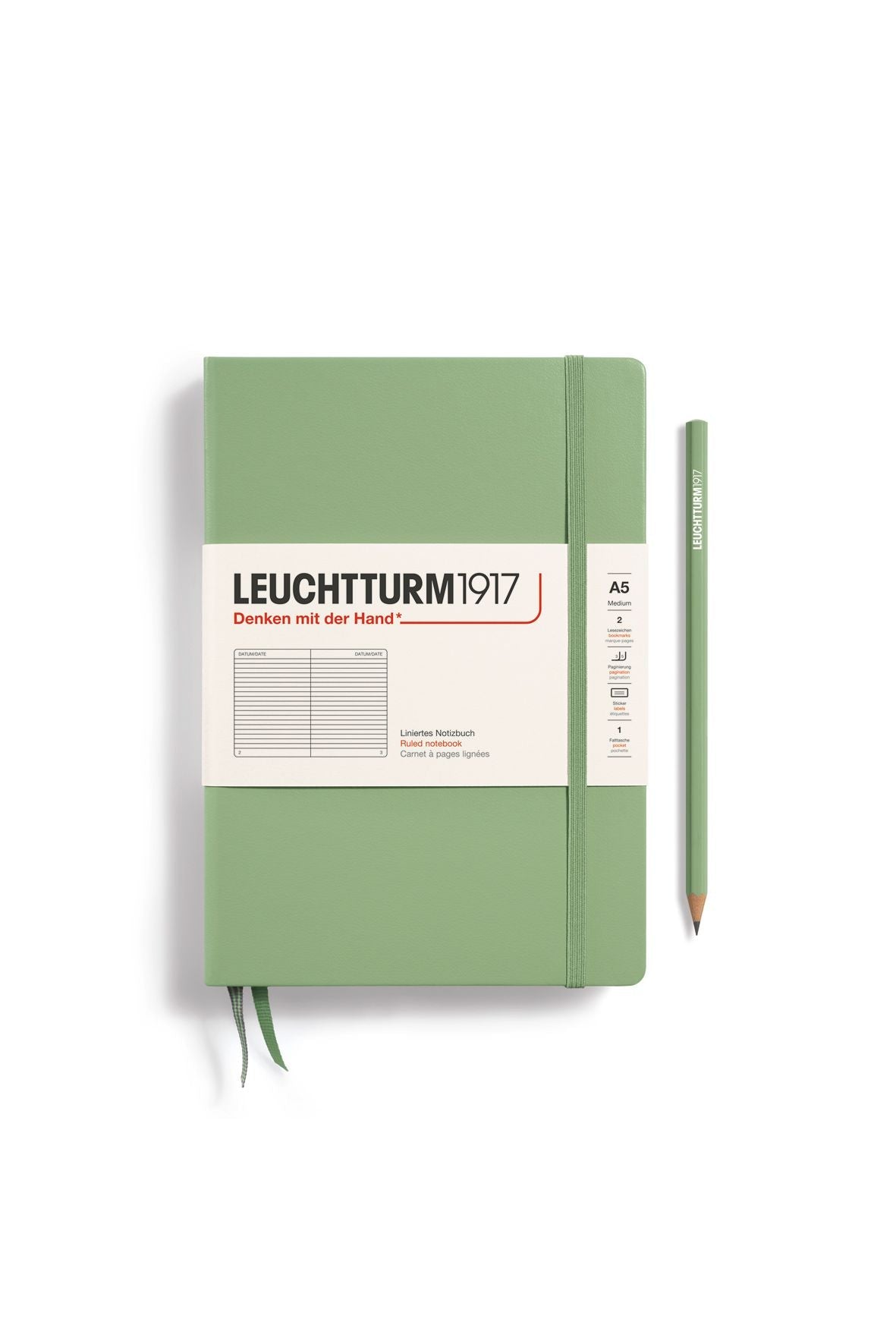 Medium sage, ruled van LEUCHTTURM1917 | Kids Conceptstore Le Fanfare
