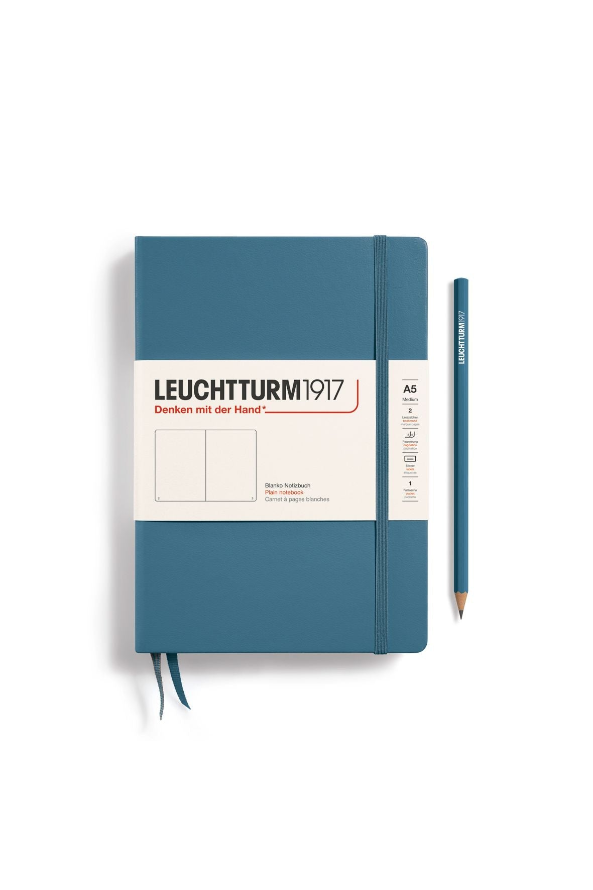 Medium stone blue, plain van LEUCHTTURM1917 | Kids Conceptstore Le Fanfare