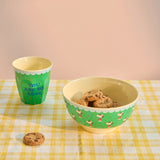 Melamine Bowl with Green Snoopy Print van Rice | Kids Conceptstore Le Fanfare