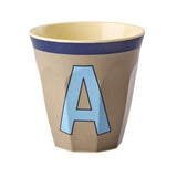 Melamine Cup - A - Vintage - Dark Beige van Rice | Kids Conceptstore Le Fanfare