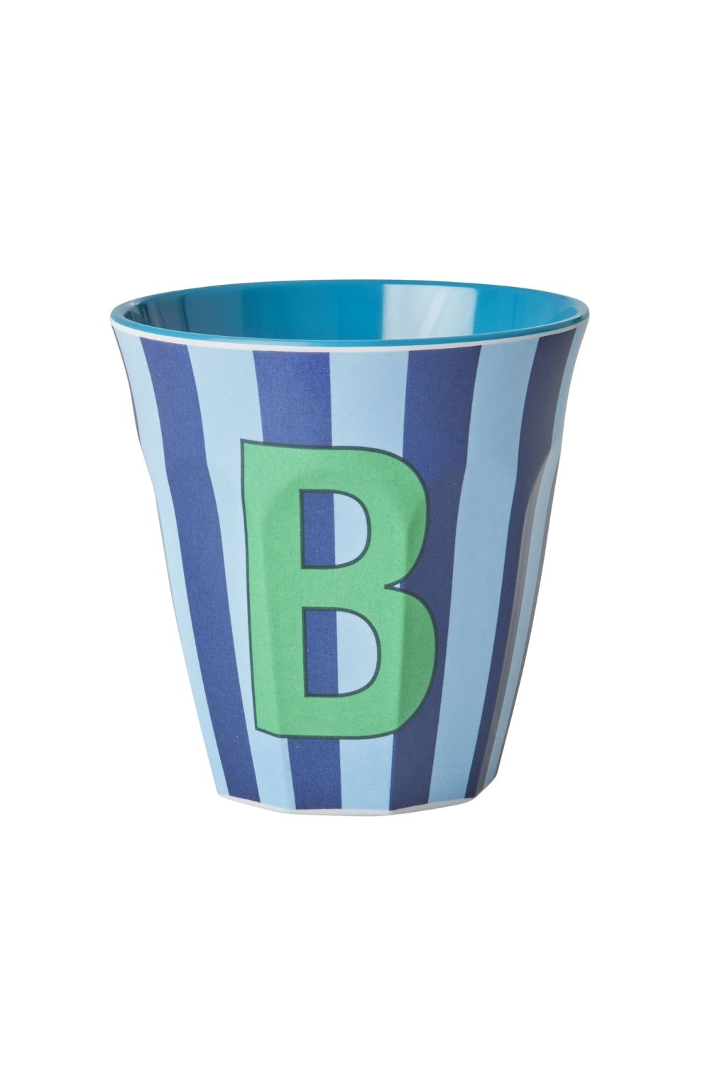 Melamine Cup - B - Blue - Stripes van Rice | Kids Conceptstore Le Fanfare