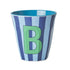Melamine Cup - B - Blue - Stripes van Rice | Kids Conceptstore Le Fanfare