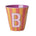 Melamine Cup - B - Orange - Stripes van Rice | Kids Conceptstore Le Fanfare