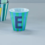 Melamine Cup - E - Blue - Stripes van Rice | Kids Conceptstore Le Fanfare