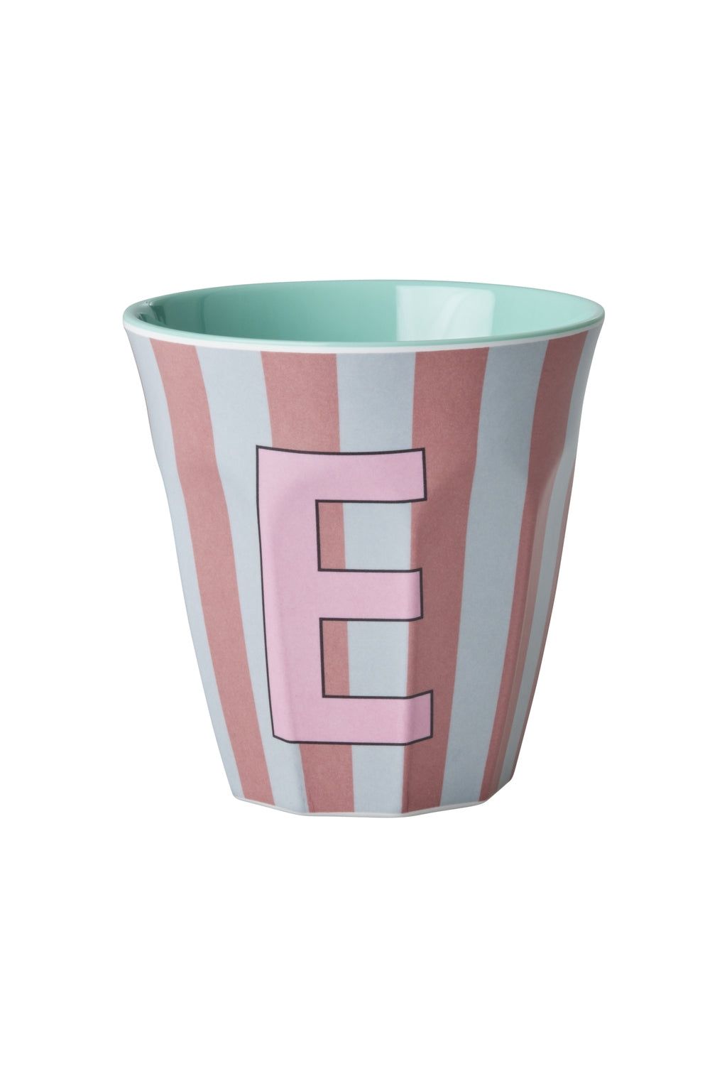 Melamine Cup - E - Pink - Stripes van Rice | Kids Conceptstore Le Fanfare