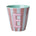 Melamine Cup - E - Pink - Stripes van Rice | Kids Conceptstore Le Fanfare