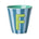 Melamine Cup - F - Blue - Stripes van Rice | Kids Conceptstore Le Fanfare
