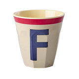 Melamine Cup - F - Vintage - Cool Grey van Rice | Kids Conceptstore Le Fanfare