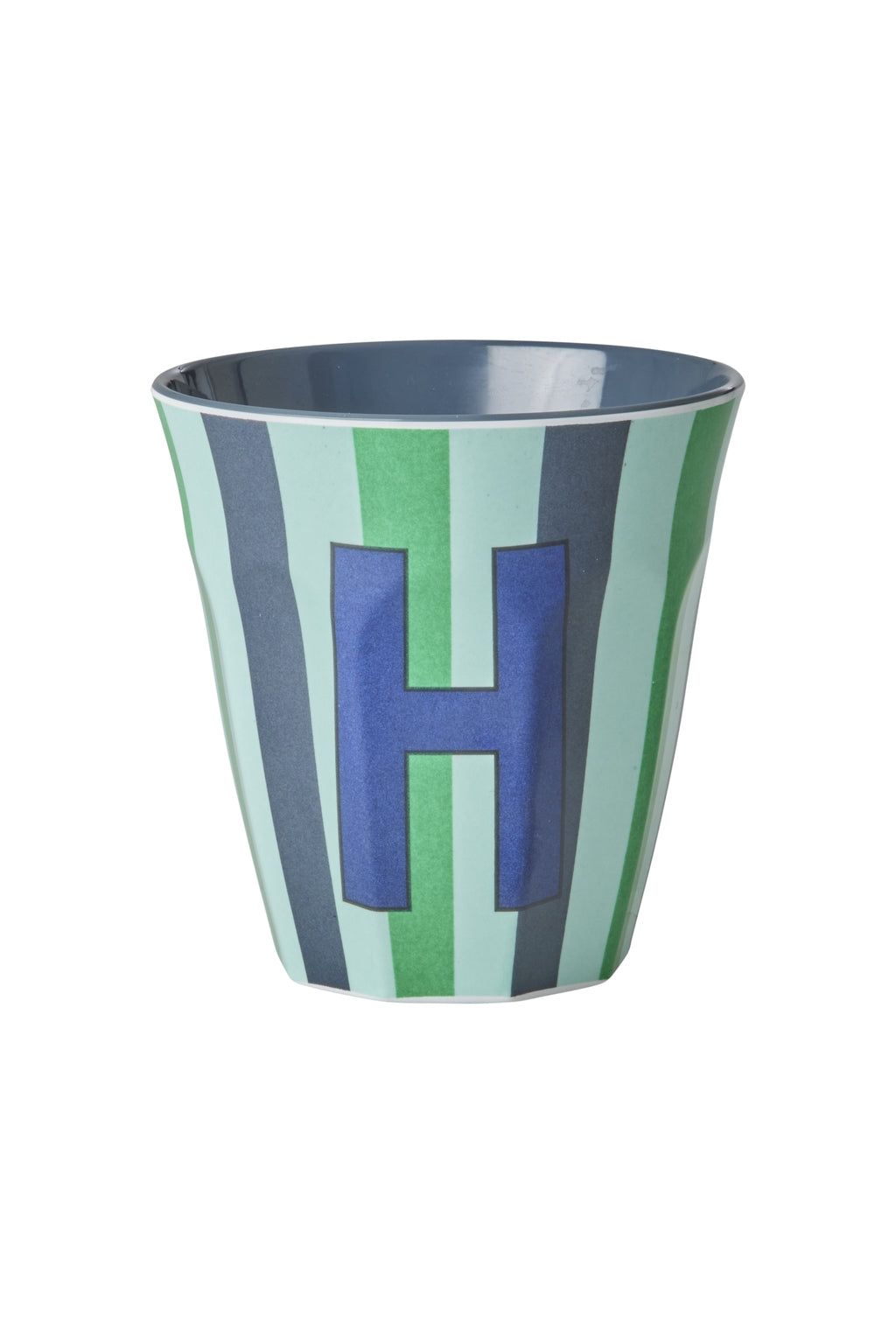 Melamine Cup - H - Multicolor Blue - Stripes van Rice | Kids Conceptstore Le Fanfare