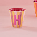 Melamine Cup - H - Multicolor Pink - Stripes van Rice | Kids Conceptstore Le Fanfare