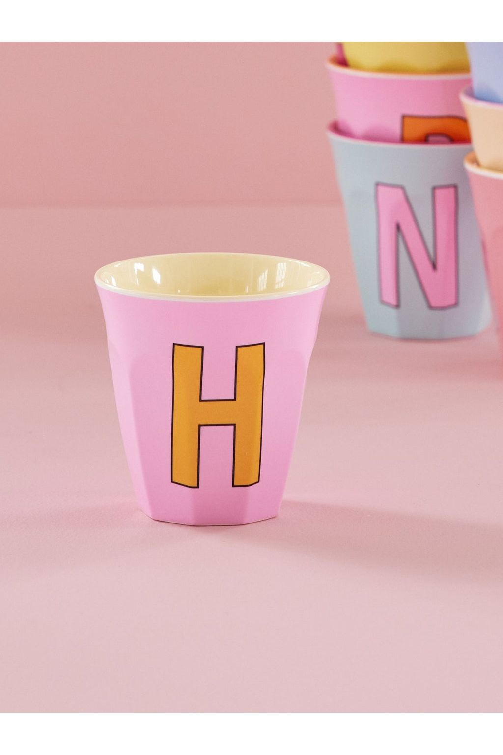 Melamine Cup - H - Pink van Rice | Kids Conceptstore Le Fanfare