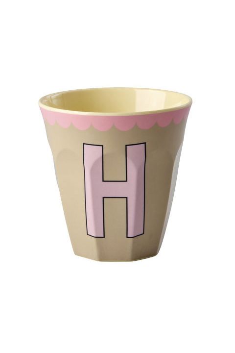Melamine Cup - H - Vintage - Beige van Rice | Kids Conceptstore Le Fanfare