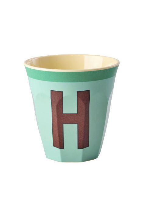 Melamine Cup - H - Vintage - Mint green van Rice | Kids Conceptstore Le Fanfare