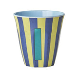 Melamine Cup - I - Multicolor Blue - Stripes van Rice | Kids Conceptstore Le Fanfare