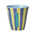 Melamine Cup - I - Multicolor Blue - Stripes van Rice | Kids Conceptstore Le Fanfare
